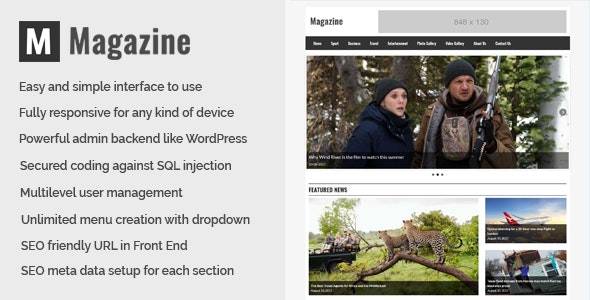 Magazine v.1.0 – Online News and Magazine CMS Php Script Download