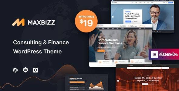 Maxbizz v1.2.3 (Updated)– Consulting & Financial Elementor WordPress Theme Download