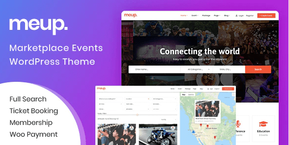 Meup Theme v1.6.7 – Marketplace Events WordPress Theme