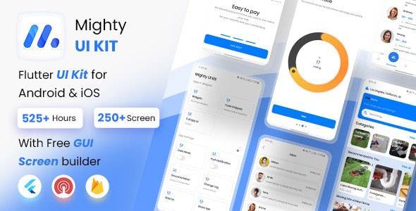 Mighty UI Kit v3.13.0 – Flutter 2.0 UI Kit with Screen Builder Download