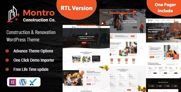 Montro v.1.0 Construction WordPress Theme Download