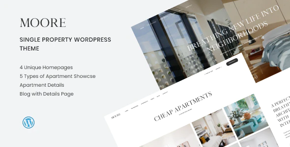 Moore v1.0.8 Single Property WordPress Theme Download