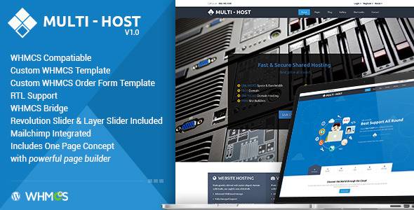 Multi Hosting v2.9 – WHMCS Hosting WordPress Theme