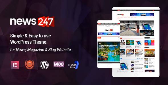 News247 v3.0.1 – News Magazine WordPress Theme Nulled