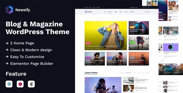 Newsify – Modern Magazine WordPress Theme v1.0