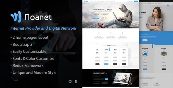 Noanet v2.17 Internet Provider And Digital Network WordPress Theme