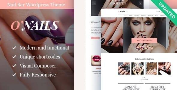 O’Nails v1.4.1 – Nail Bar & Beauty Salon WordPress Theme Download