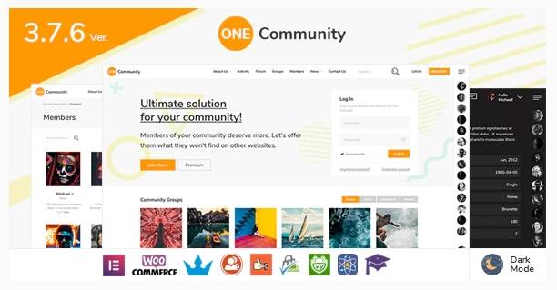 OneCommunity v3.7.8 – BuddyPress Nouveau Community Theme