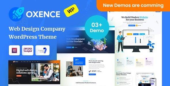 Oxence Web Design Agency Elementor WordPress Theme Nulled