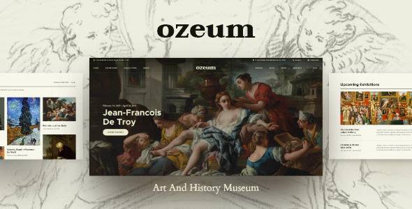 Ozeum v1.2.2 Modern Art Gallery and Creative Online Museum WordPress Theme +RTL