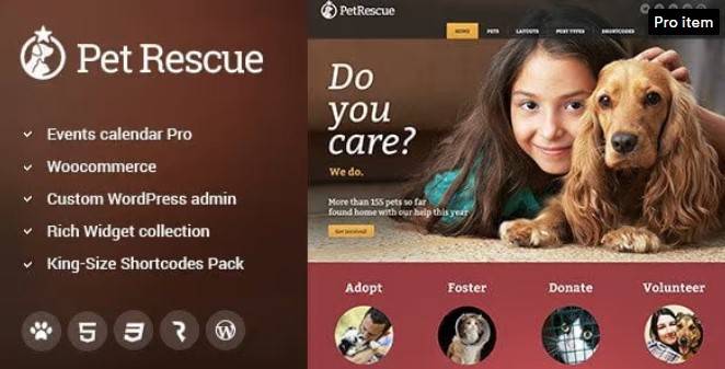 Pet Rescue v1.4.0 Animals And Shelter Charity WordPress Theme Download