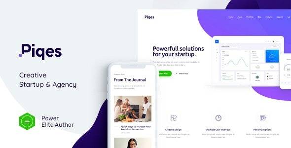 Piqes Creative Startup & Agency WordPress Theme v1.0.10 