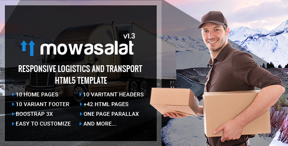 Mowasalat | Responsive Logistics and Transport HTML5 template Download