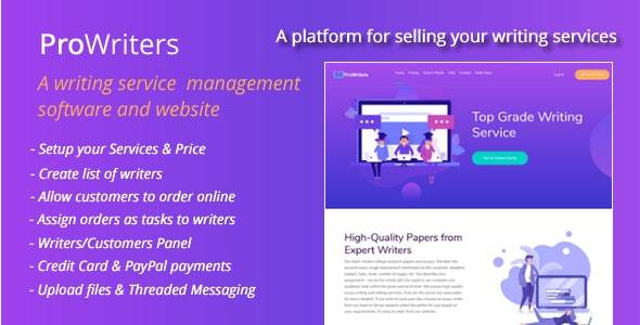 ProWriters v.1.7 – Sell writing services online Php Script Download