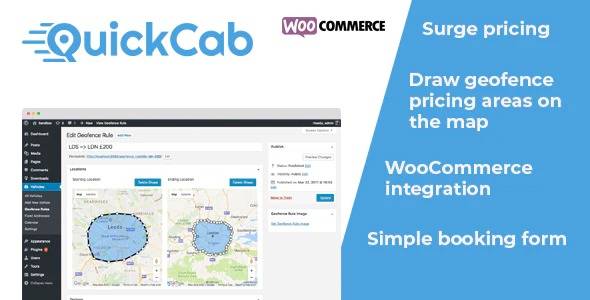 QuickCab v1.3.1 – WooCommerce Taxi Booking Plugin