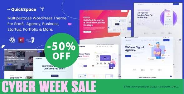 QuickSpace v1.2.0 – Multipurpose WordPress Theme for SaaS Agency