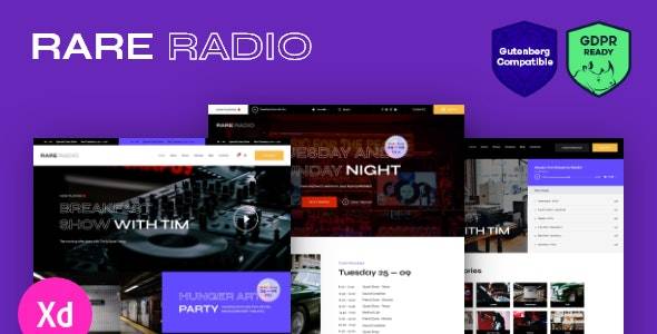 Rare Radio v1.0.11 Online Music Radio Station & Podcast WordPress Theme Download