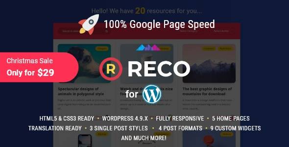 Reco v4.8.0 – Minimal Theme for Freebies (Updated)