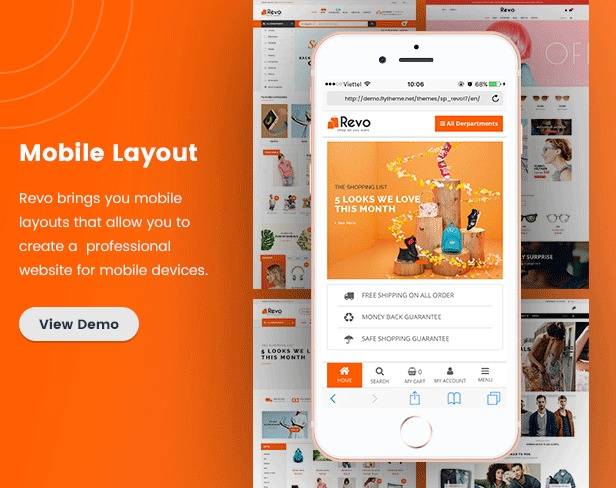 Revo Premium Responsive PrestaShop Theme for Mega Store with Mobile-Specific Layout v3.5.0