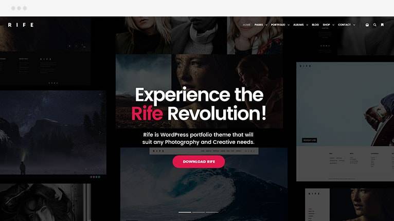 Rife Pro v2.4.15 – Creative Photography WordPress Theme​​ Download