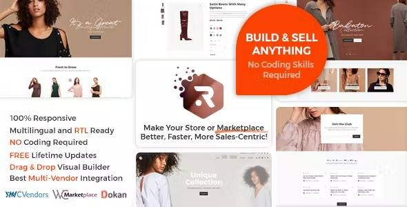 Rigid v6.1.7 WooCommerce Theme for WCFM Multi Vendor Marketplaces and single shops Download