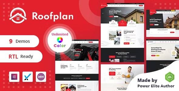 Roofplan Roofing Services WordPress Theme + RTL v.1.0.1 Download