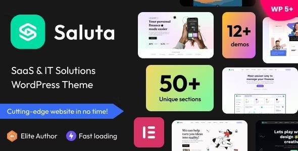 Saluta Nulled SaaS IT Solutions WordPress Theme Free Download