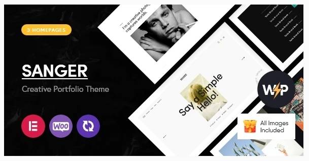 Sanger v1.11 – Personal Portfolio for Creatives WordPress Theme