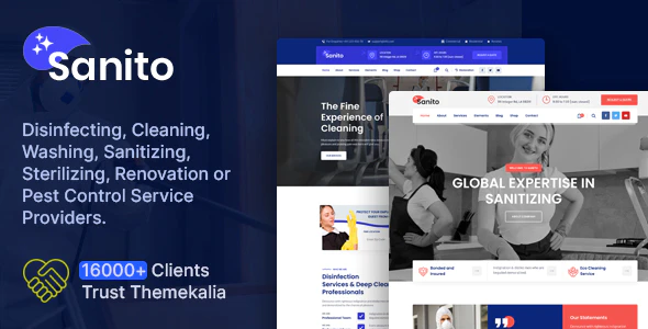 Sanito – Sanitizing and Cleaning HTML Template Download