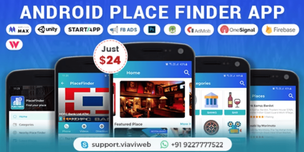 Android Place Finder (Near Me,Tourist Guide,City Guide,Explore Location, Admob with GDPR) v1.9