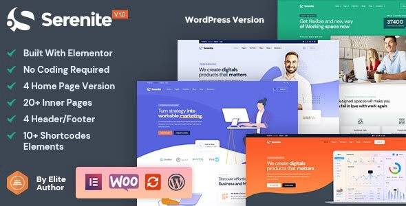 Serenite v1.0.1 Startup & SaaS WordPress Theme Download