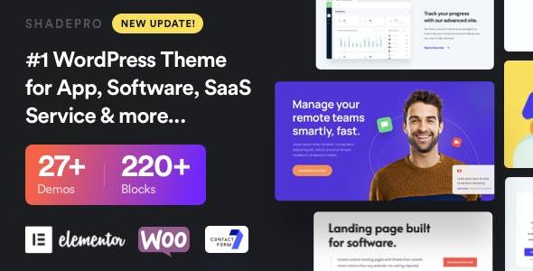 ShadePro v3.6.3 – Startup & SaaS WordPress Theme