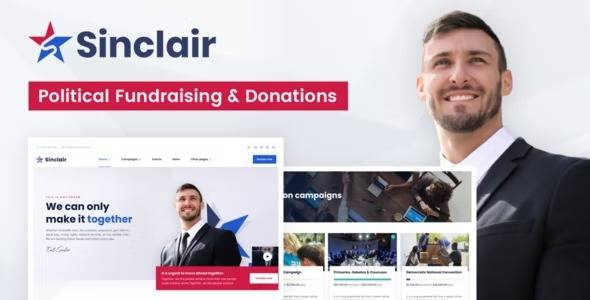 Sinclair-Nulled-Political-Fundraising-Donations-WordPress-Theme-Free-Download