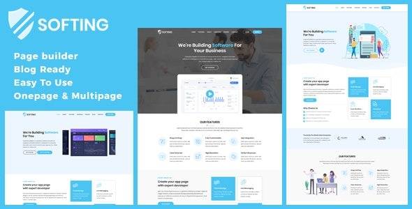 Softing v1.4.2 WordPress Software Landing Page Theme