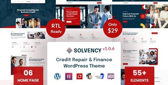 Solvency v1.0.6 – Finance and Credit Repair WordPress Theme