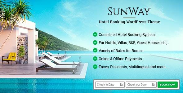 Sunway v5.7 (Updated) Hotel Booking WordPress Theme Download