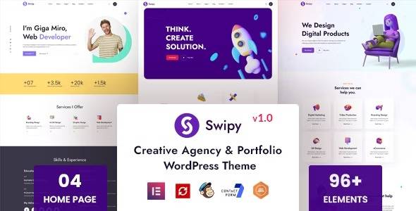 Swipy v1.1.2 – Creative Agency WordPress Theme Download