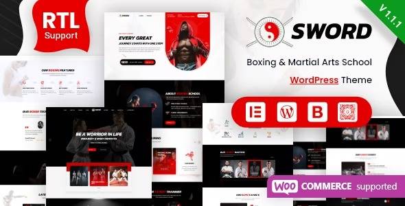 Sword v2.1.4 Martial Arts Boxing WordPress Theme + RTL Download