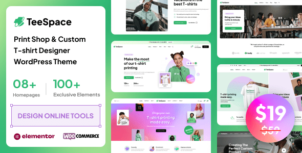 teespace t-shirt designer wordpress theme download