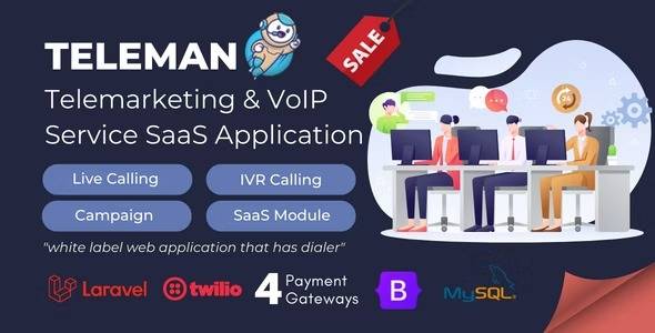 Teleman-Telemarketing-VoIP-Service-SaaS-Application-Nulled