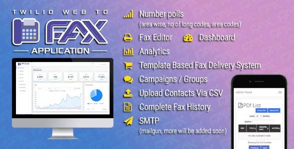 Twilio WEB To Fax Machine System Application v.1.2 PHP Script Download