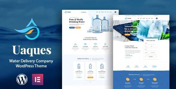 Uaques v.2.4 (Updated) Drinking Water Delivery WordPress Theme Download