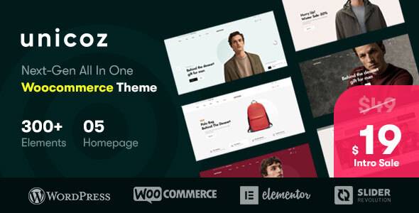 Unicoz v1.0.3 – Elementor WooCommerce Theme Download