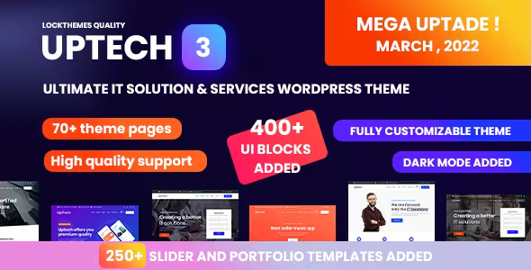 Uptech 3.0 – IT Solutions & Services WordPress Theme Download