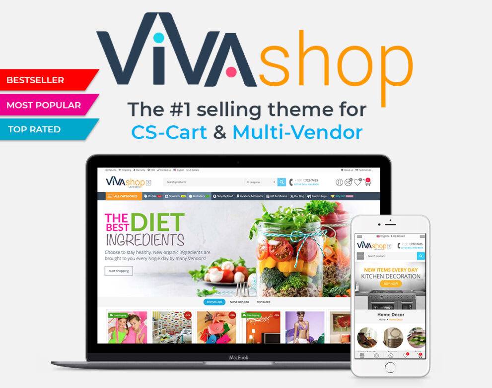 VIVAshop v.3.2 – The 1 selling theme for CS-Cart and Multi-Vendor Php Script Download