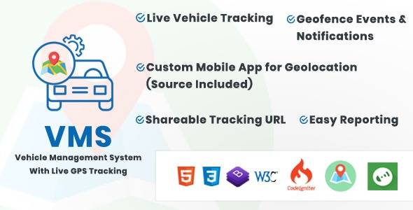 Vehicle Management System With Live GPS Tracking v.4.0 Php Script Download