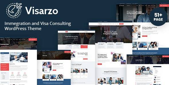 Visarzo v.2.3 Immigration and Visa Consulting WordPress Theme Download