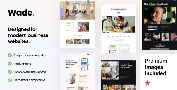 Wade v.1.0 – Business One Page WordPress Theme