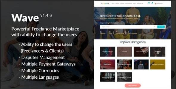 Wave v.1.7.7 – Powerful Freelance Marketplace System Php Script Download