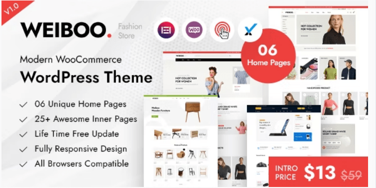 Weiboo v.1.0.5 – Multipurpose WooCommerce Theme